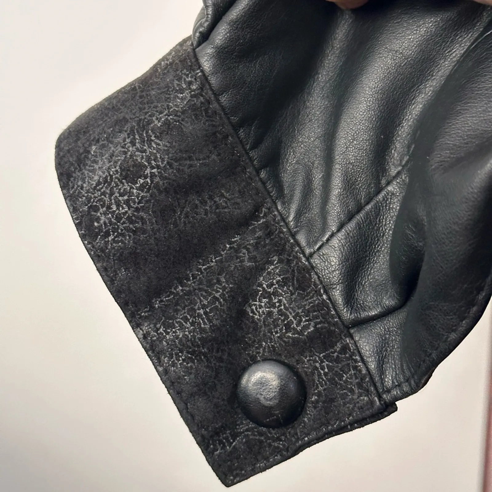 Vintage 80’s Pelle Studio 100% Leather Midi Trench Coat Black Size M - Image 6