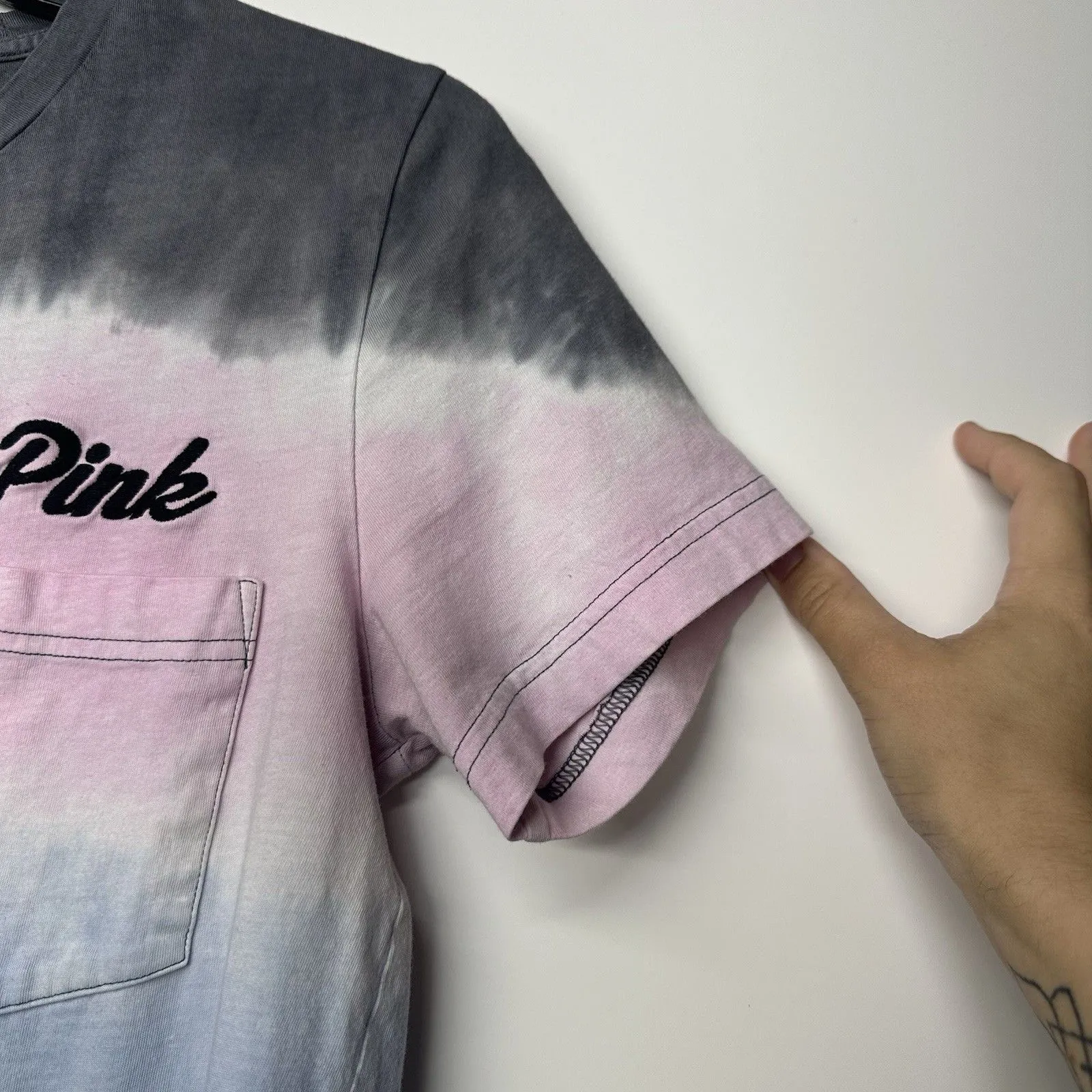 Pink Oversized Tie Dye Short Sleeve T Shirt Women’s Size: Small - Image 4