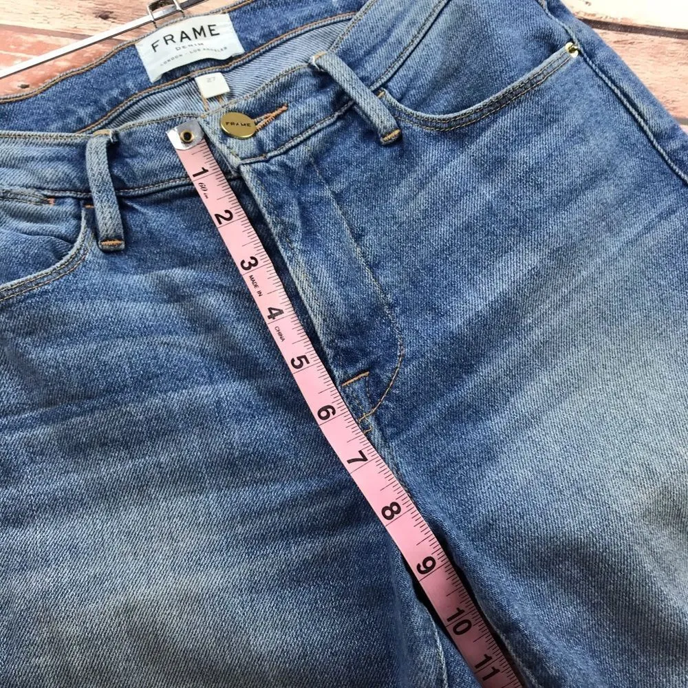 Frame jeans le‎ high straight rawhem exposed zipper - Image 5