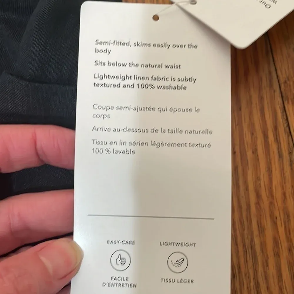 Athleta Cabo 100% Linen 4” Short Black size 14‎ NWT - Image 5