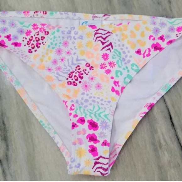California Waves Bikini Bottom Ladies Hipster Multicolor Size Medium NWT - Image 2
