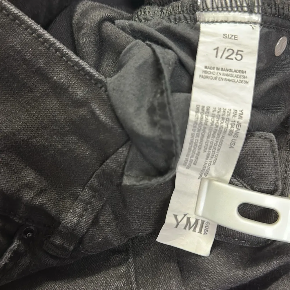 YMI Black Stretch Denim Super Skinny 5 Pocket Jegging USA Jeans 1 or 25 Waist - Image 7