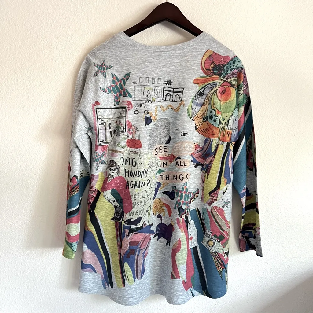 Inoah graphic Art Deco sweatshirt long sleeve, A - Image 5