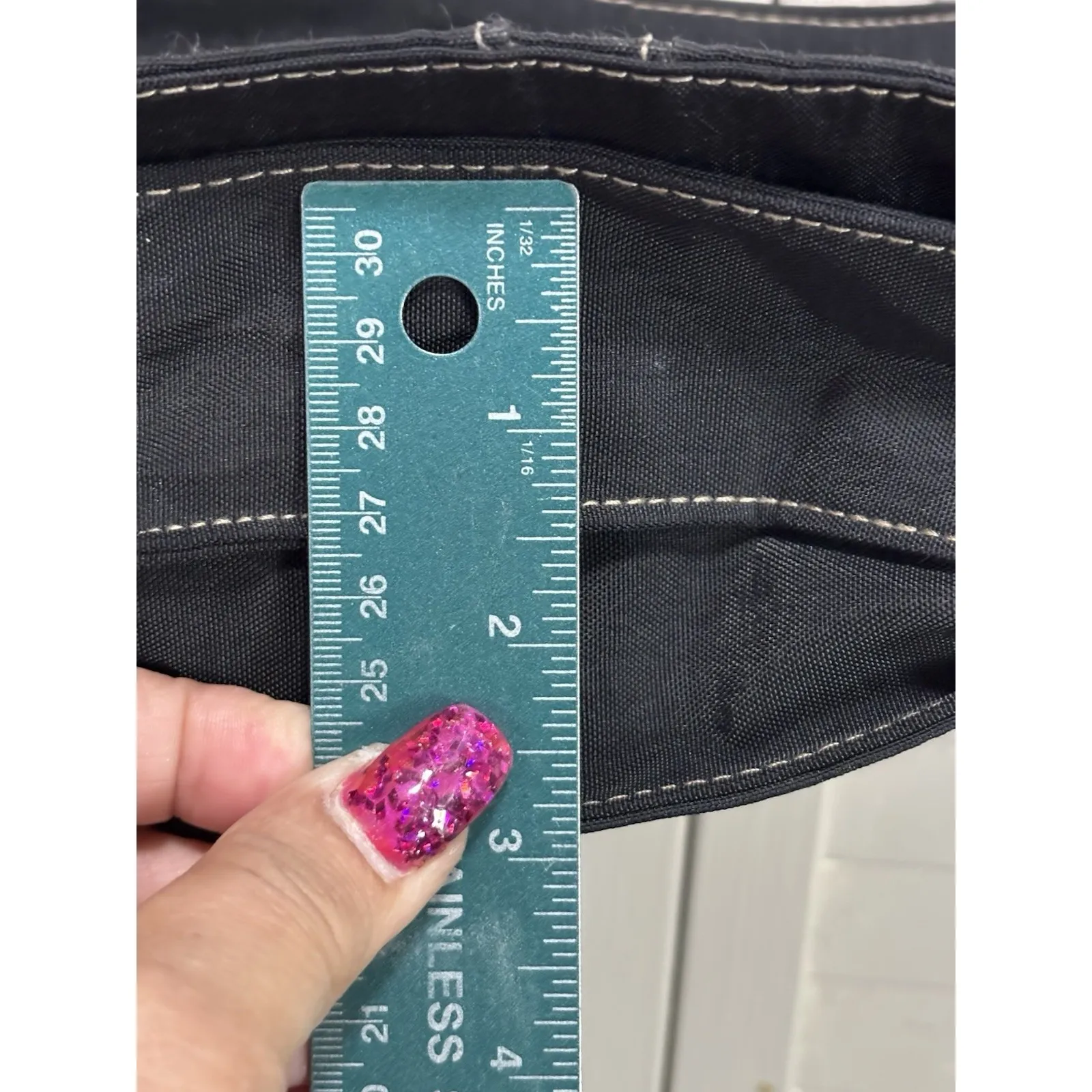 Baggallini Crossbody Black Nylon Travel Bag‎ Multi Pockets Zippers Logo Adj - Image 5