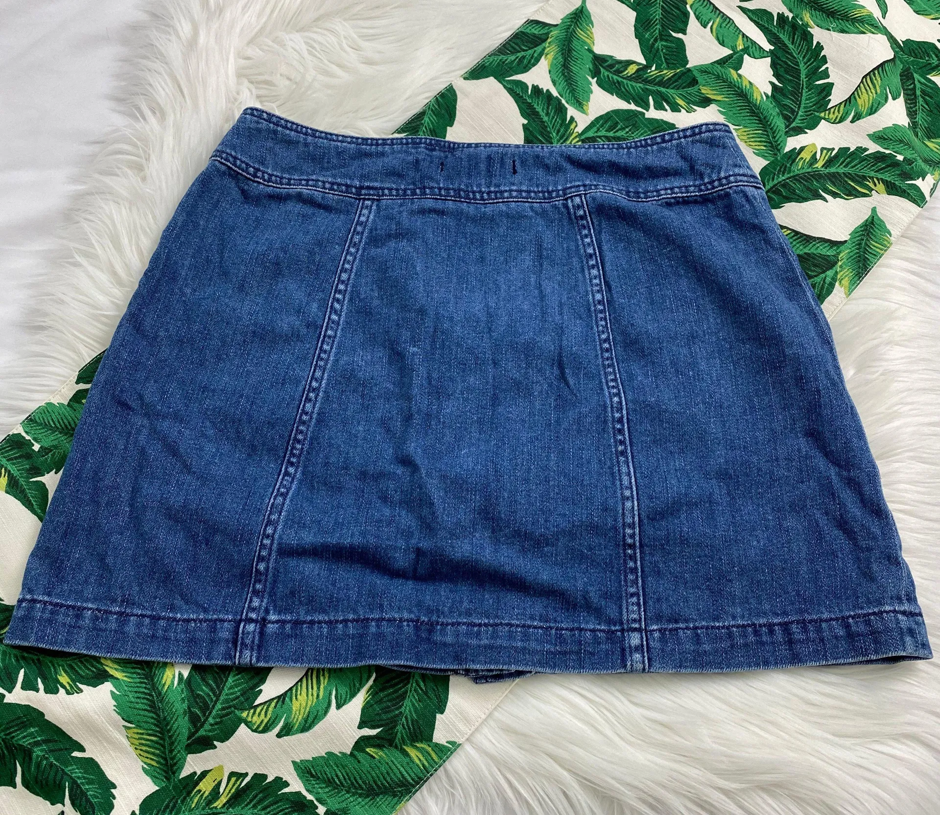 Button Front Denim Skirt 778 - Image 2