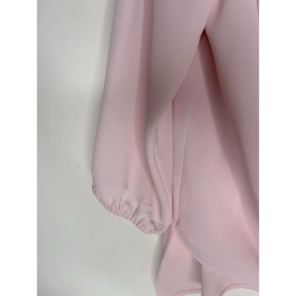 J Jill Wearever Collection Womens Small Wrap Blouse 3/4 Sleeve Pink Valentine - Image 3