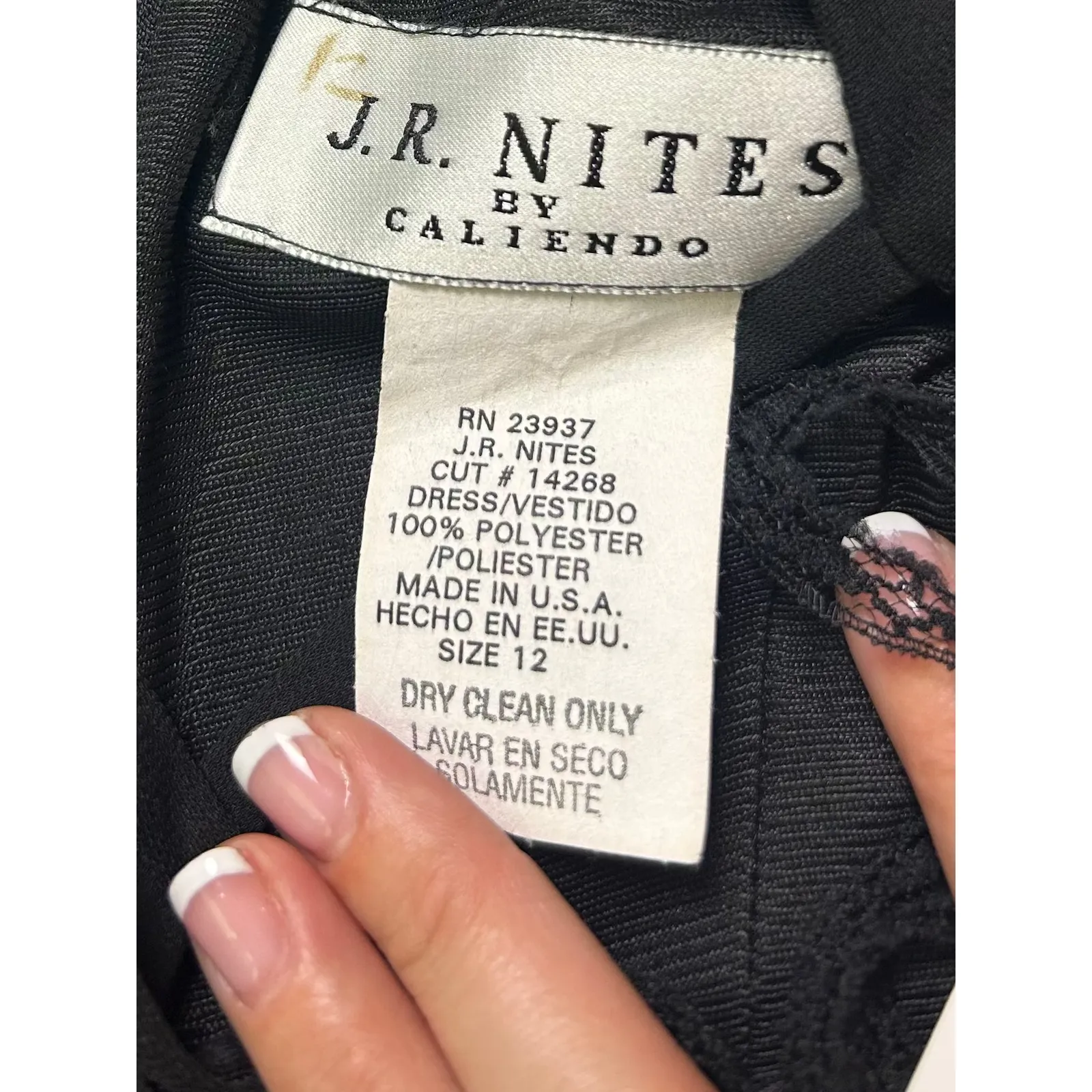 j.r. nites by caliendo y2k formal dress with ribbon and beaded butterflies sz 12 Black - Image 3