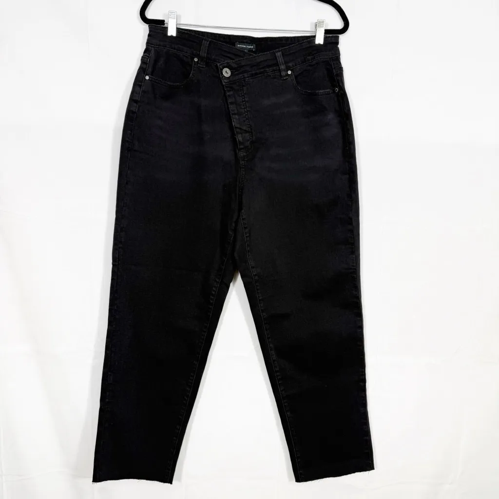 Universal Standard Katie High Rise Crossover Jeans - Broken Black - Image 3