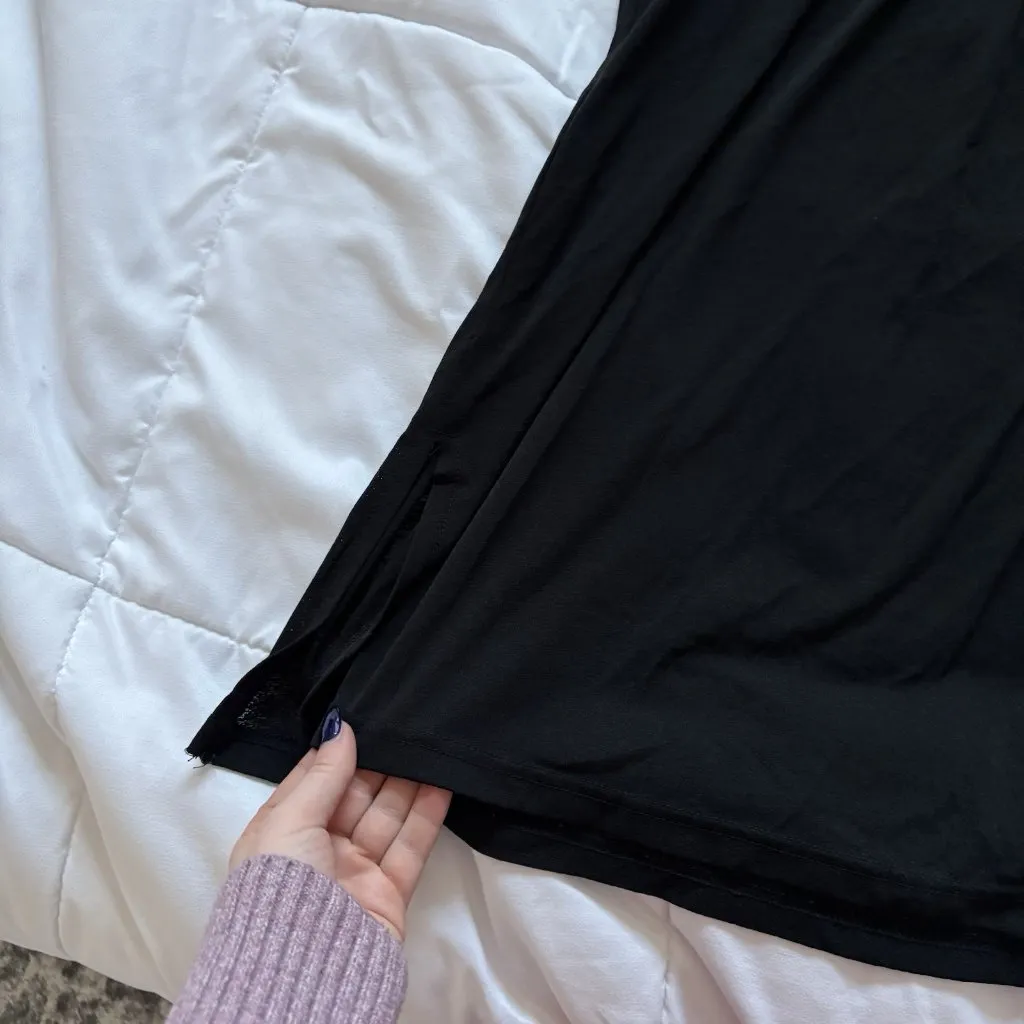 Vintage 90s Y2K Beach Cover Up Dress Womens Size 3X Black Grunge Cottagecore - Image 5