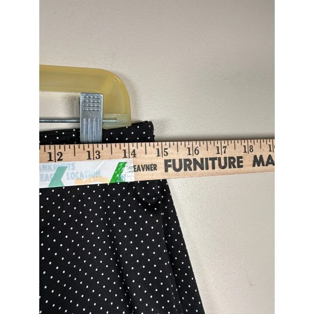 Talbots Petites 8P Women Capri Pants Polkadot Cropped Black White Cotton Spandex - Image 4
