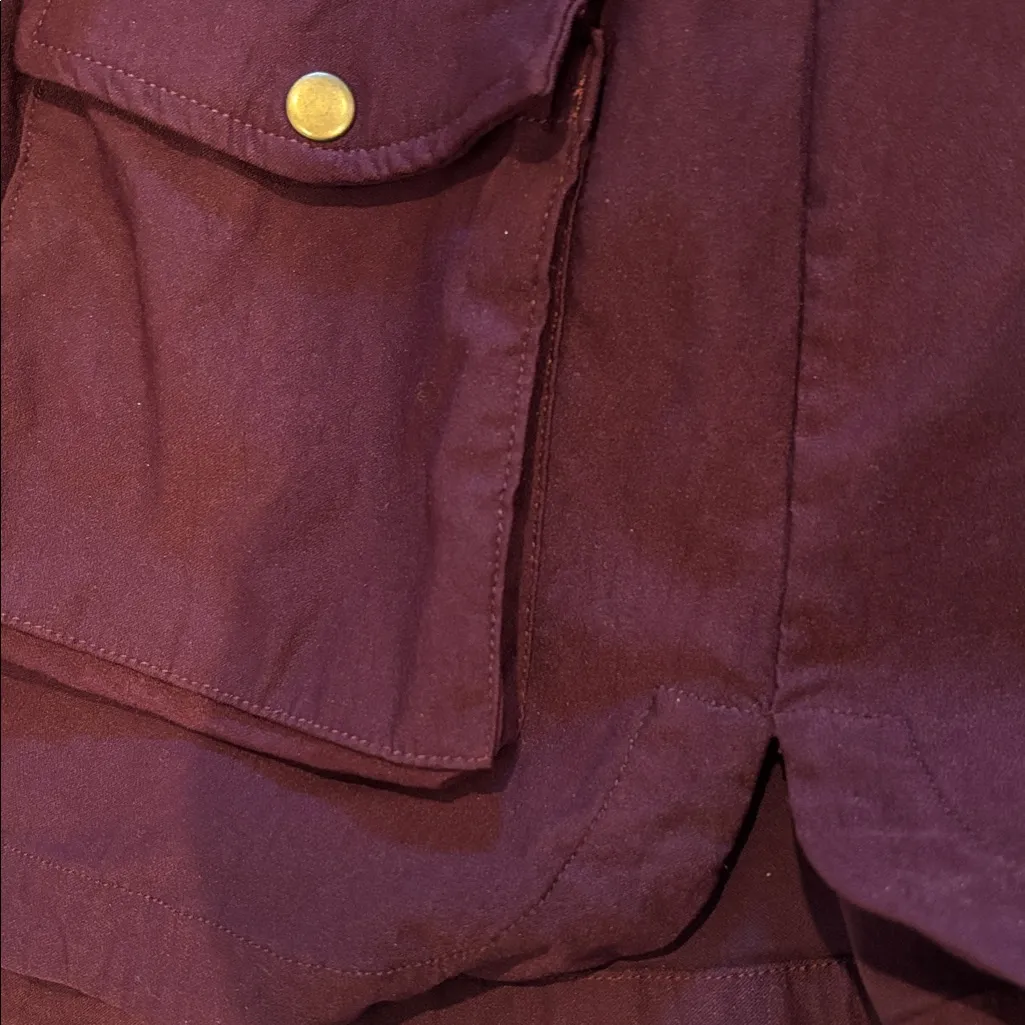 Eden Society Holly Contrast Hood Cargo Utility Jacket Dark Purple Size M Size M - Image 13