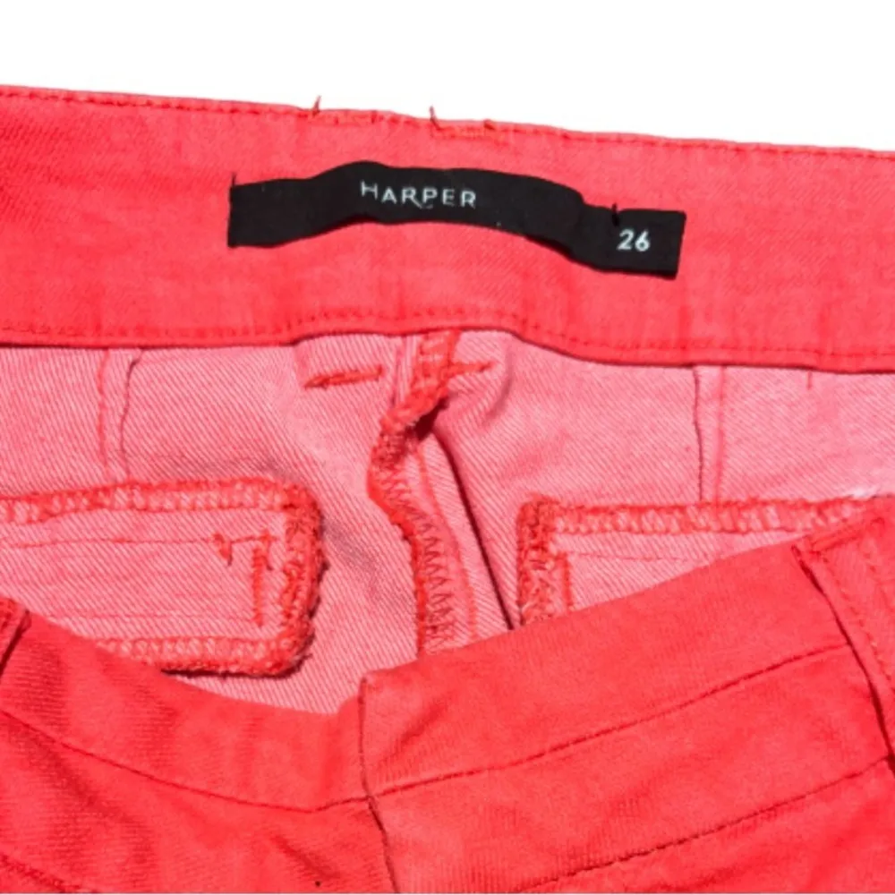 Harper Mid Rise Coral Pink Shorts Size 26 - Image 2