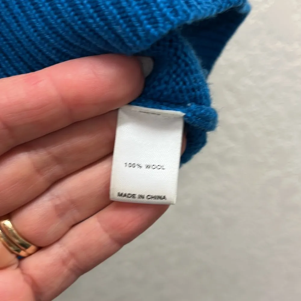 St. John Button 5 Front Cardigan With Sleeveless Shell Top Set M Wool Knit Blue - Image 7