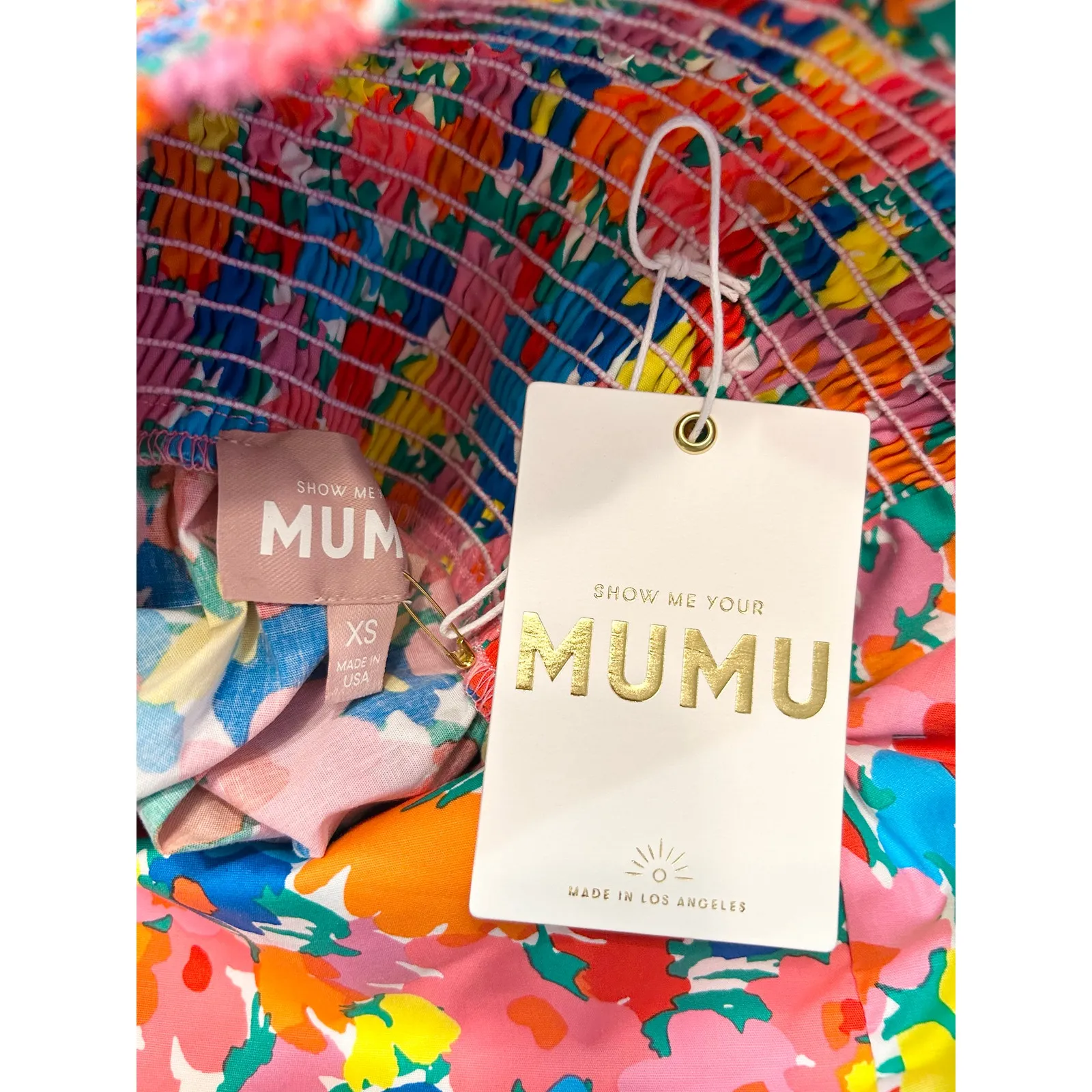 Show Me Your Mumu Claire Mini Dress in Bright Begonias XS NWT - Image 5