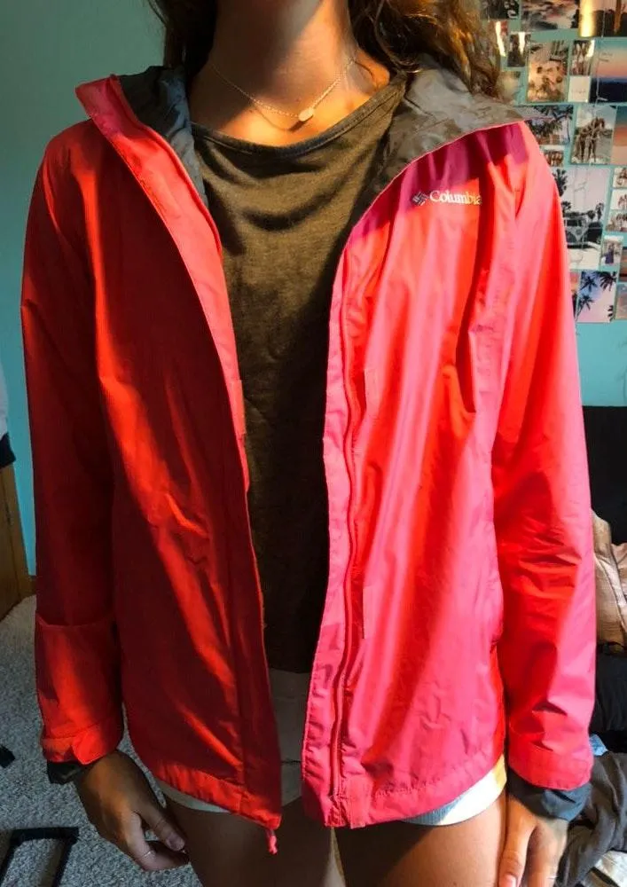 Columbia pink rain coat - Image 2