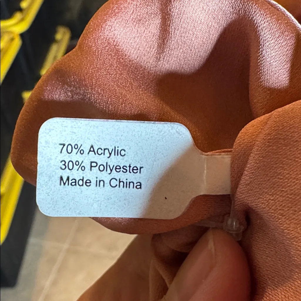 NWT Rose Pink Extra Large Satin Scrunchie - Image 2