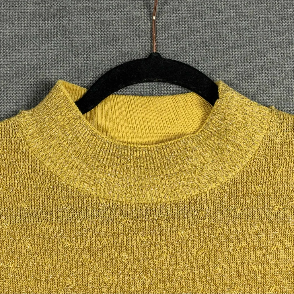 Alfred Dunner Gold Metallic Turtleneck Sweater - Image 4