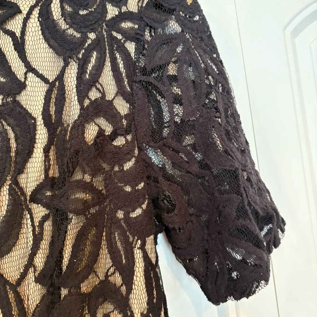 Bobeau‎ Black Lace Dress Size Medium - Image 5