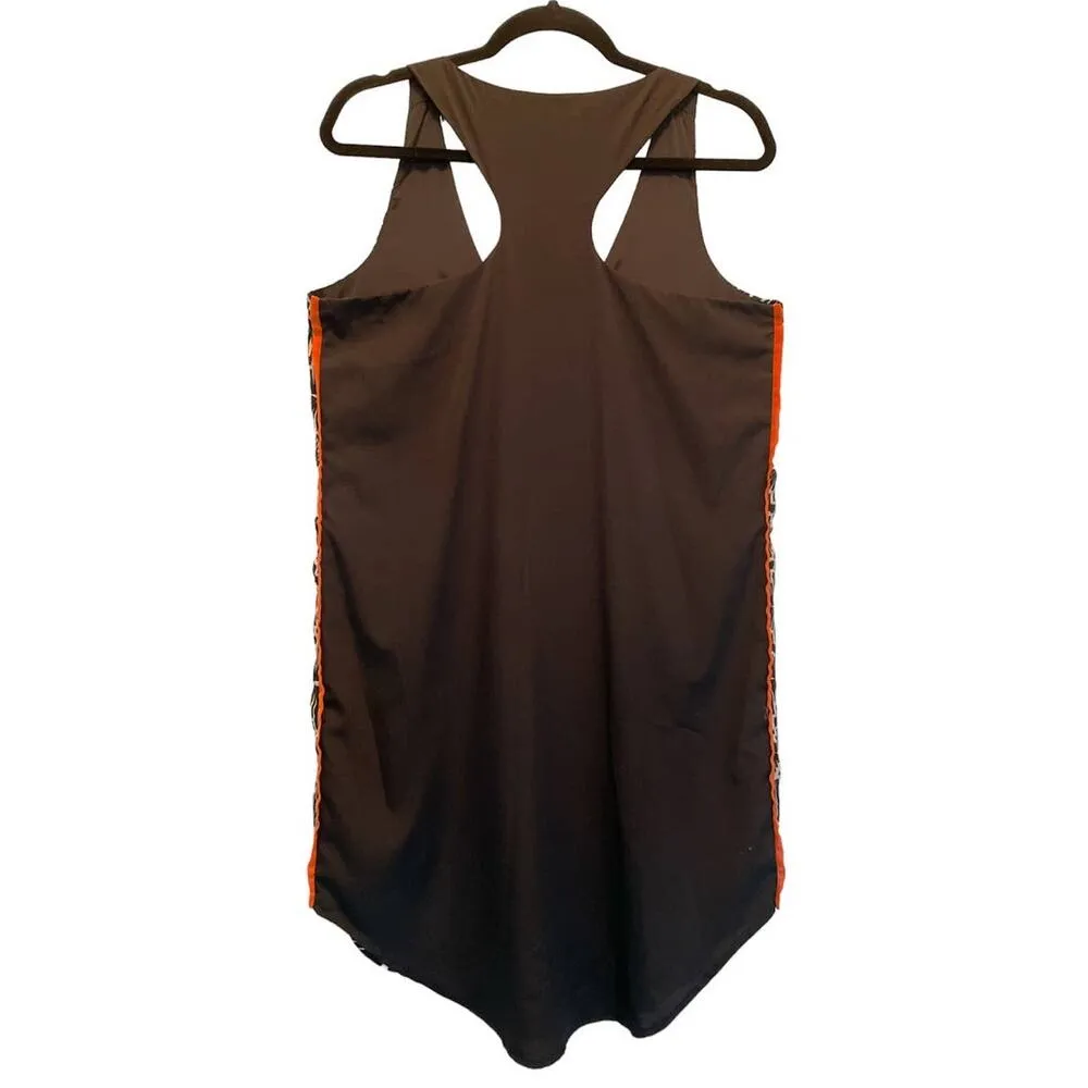 Chloe Olivers Racerback Orange Accent Geometric Sleeveless Dress M Black Size M - Image 3