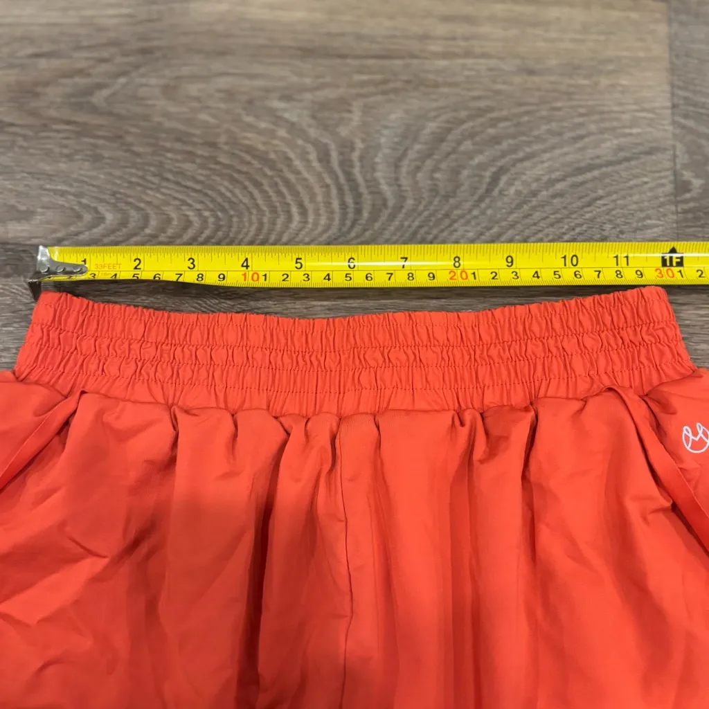 Maaji Women’s Medium Orange Active Shorts Elastic Waist Athletic - Image 4