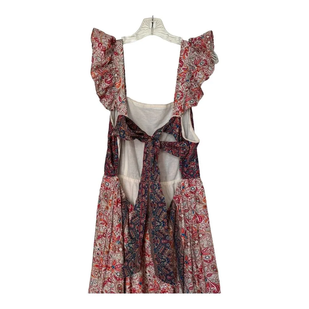 Haute Hippie flutter sleeve, tiered peasant-style maxi-dress size 14 - Image 6