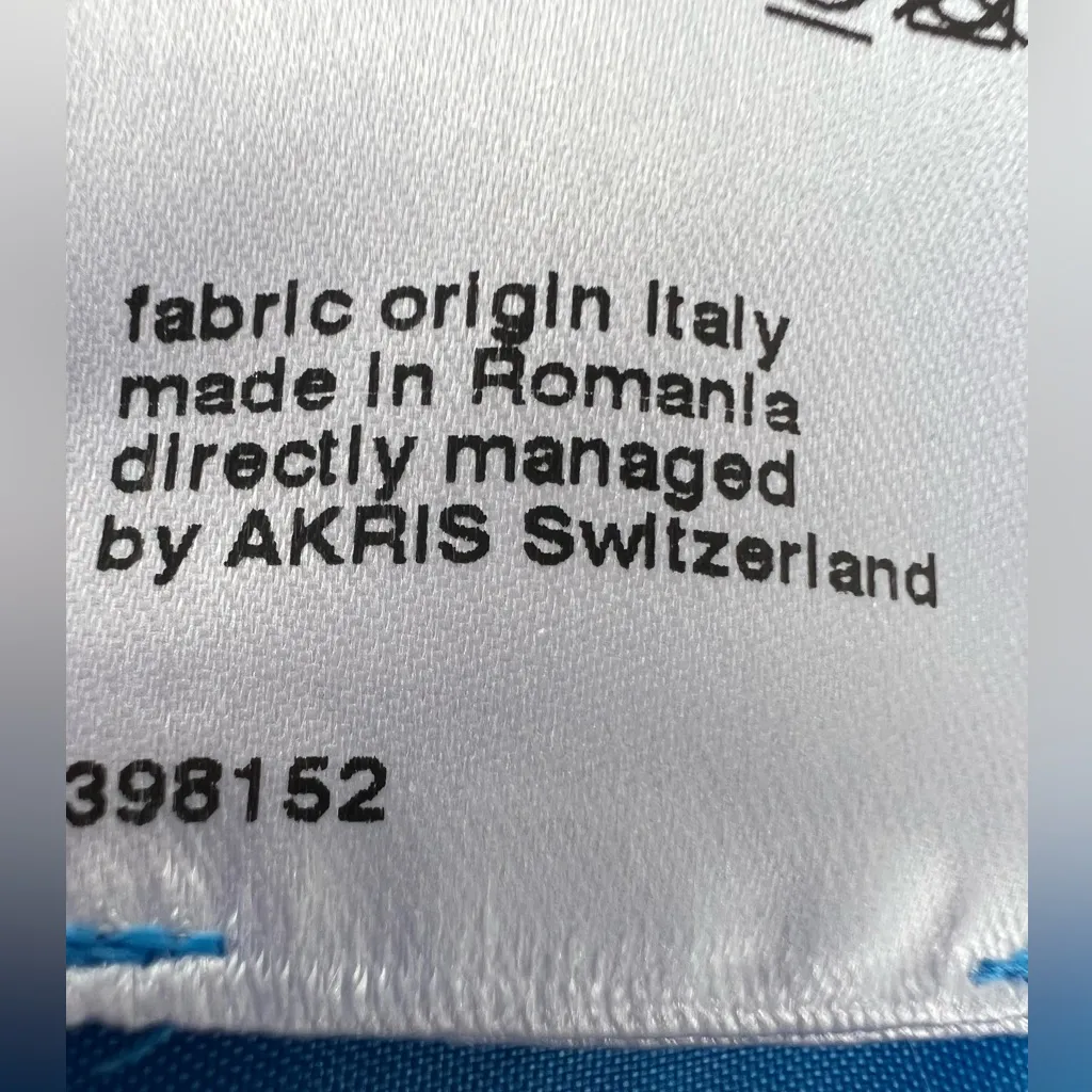 Akris Punto Fun Geometric Print  A Line Mini Pleated Cotton Skirt Women's Size 6 - Image 7