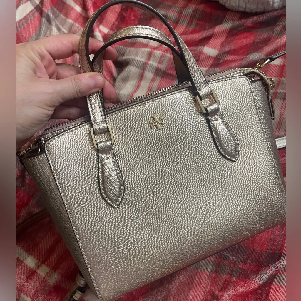 Tory Burch Metallic Gold Satchel - Image 2