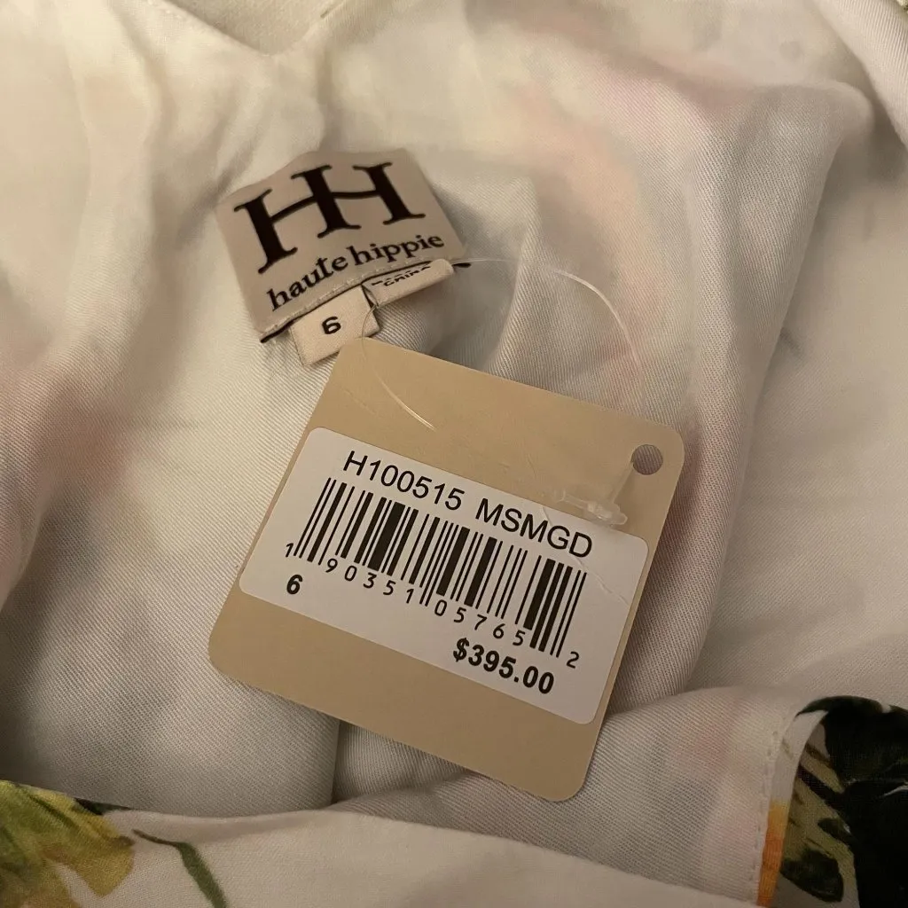 Haute Hippie Endless Summer Dress Size 6 Floral Sleeveless V-neck V-back New - Image 5