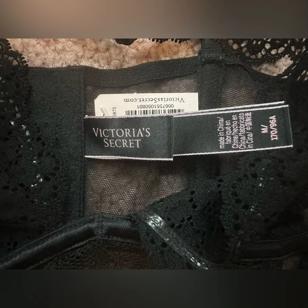 NWT Victoria Secret M Black Piece Of My Heart Floral Lace Embroidered Corset - Image 6