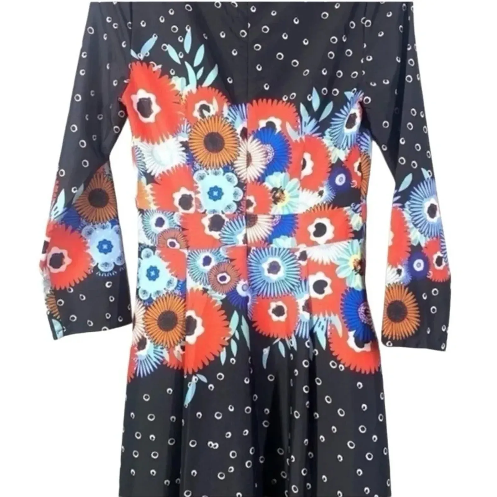 Deep V Neckline Floral Print Maxi Dress, Size Medium Pre-owned - Image 12