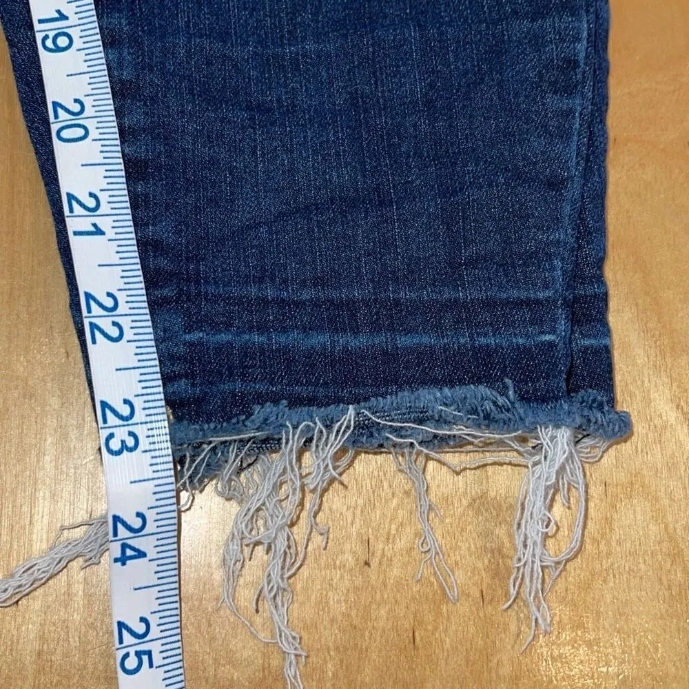 Torrid Premium Stretch Womens Distressed Sky High Skinny Jeans Navy Blue Size 16 - Image 9