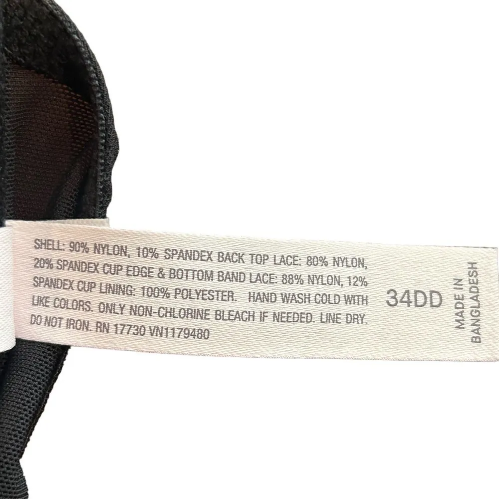 Auden Bra Womens 34DD Black The Ace Front Closure Underwire Bra Lace Sexy Size undefined - Image 5