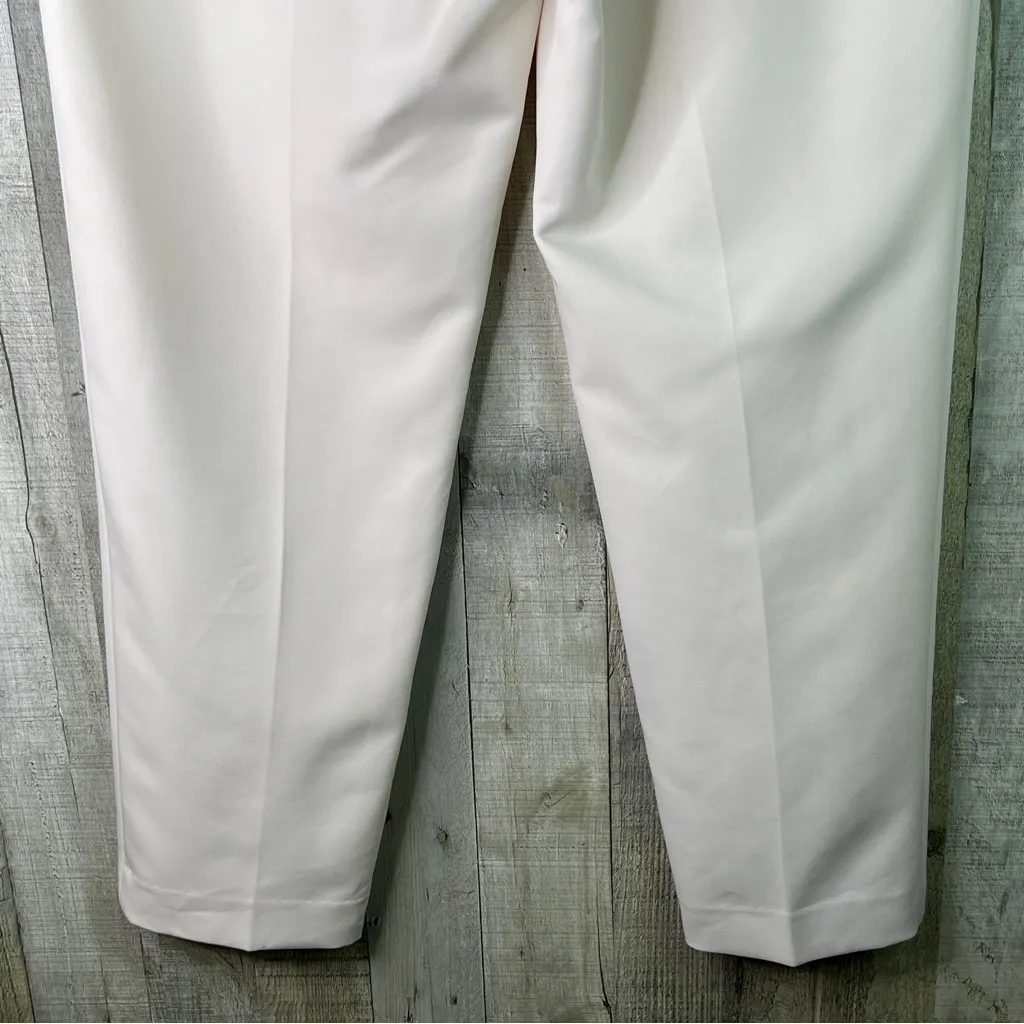 Anne Klein Size 14 Cream Color Dress Pants w/Mock Back Pockets No Front Pockets - Image 6