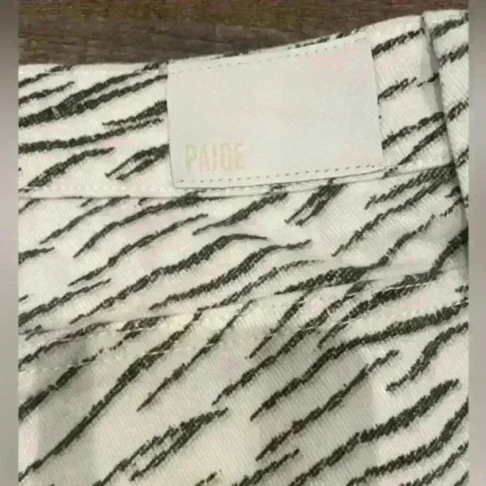 Paige Mini Denim Skirt Zebra Cotton Jean‎ Skirt Size 31 - Image 5