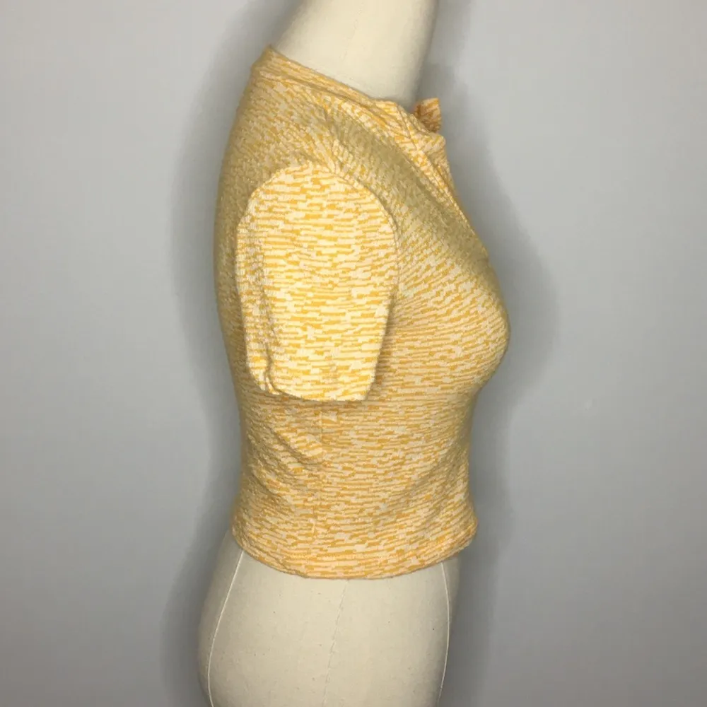 URBAN OUTFITTERS Yellow Marigold Knit Crop Top XS - Image 5