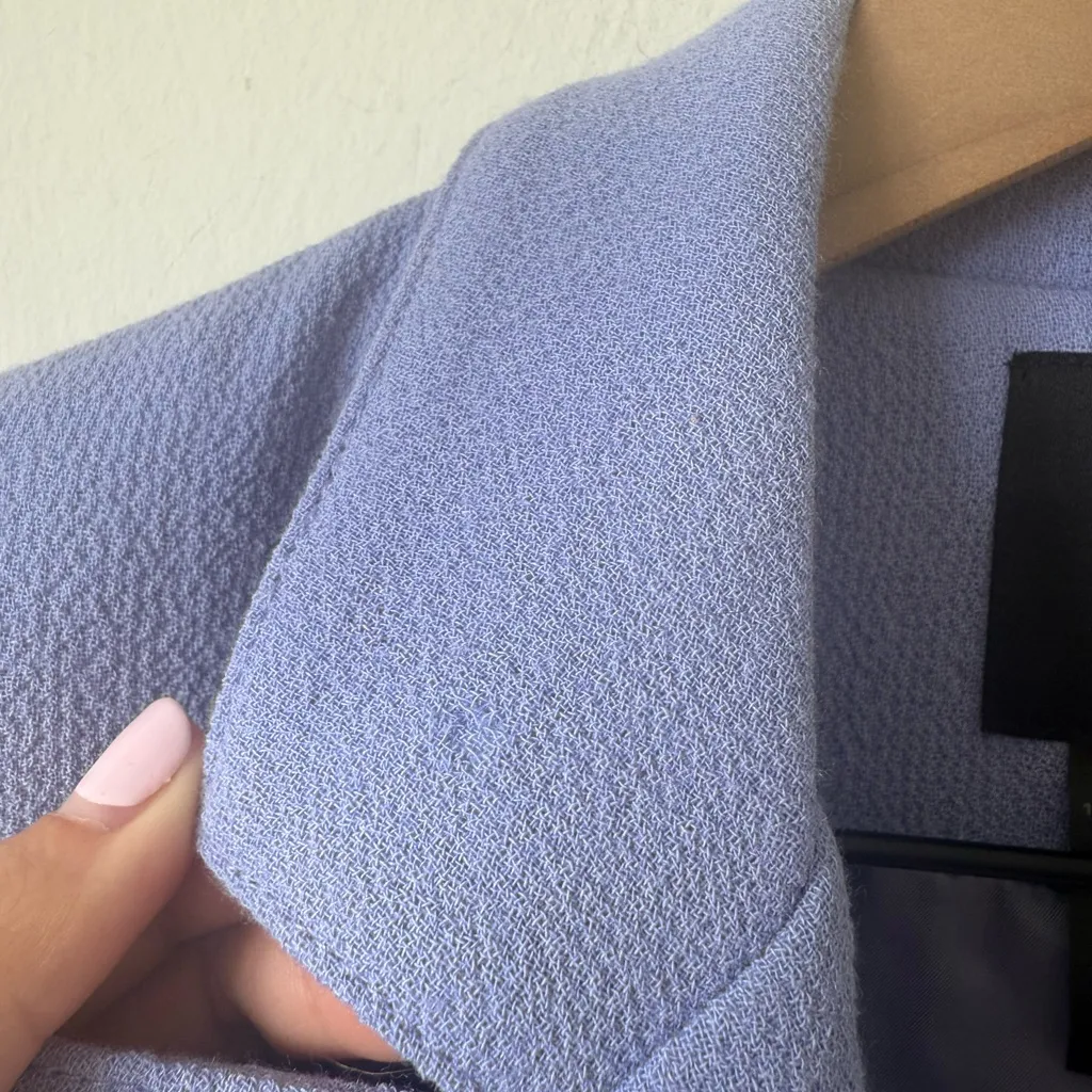 NWT Smythe Portrait Neck Blazer Lilac Size 6 Gold - Image 6