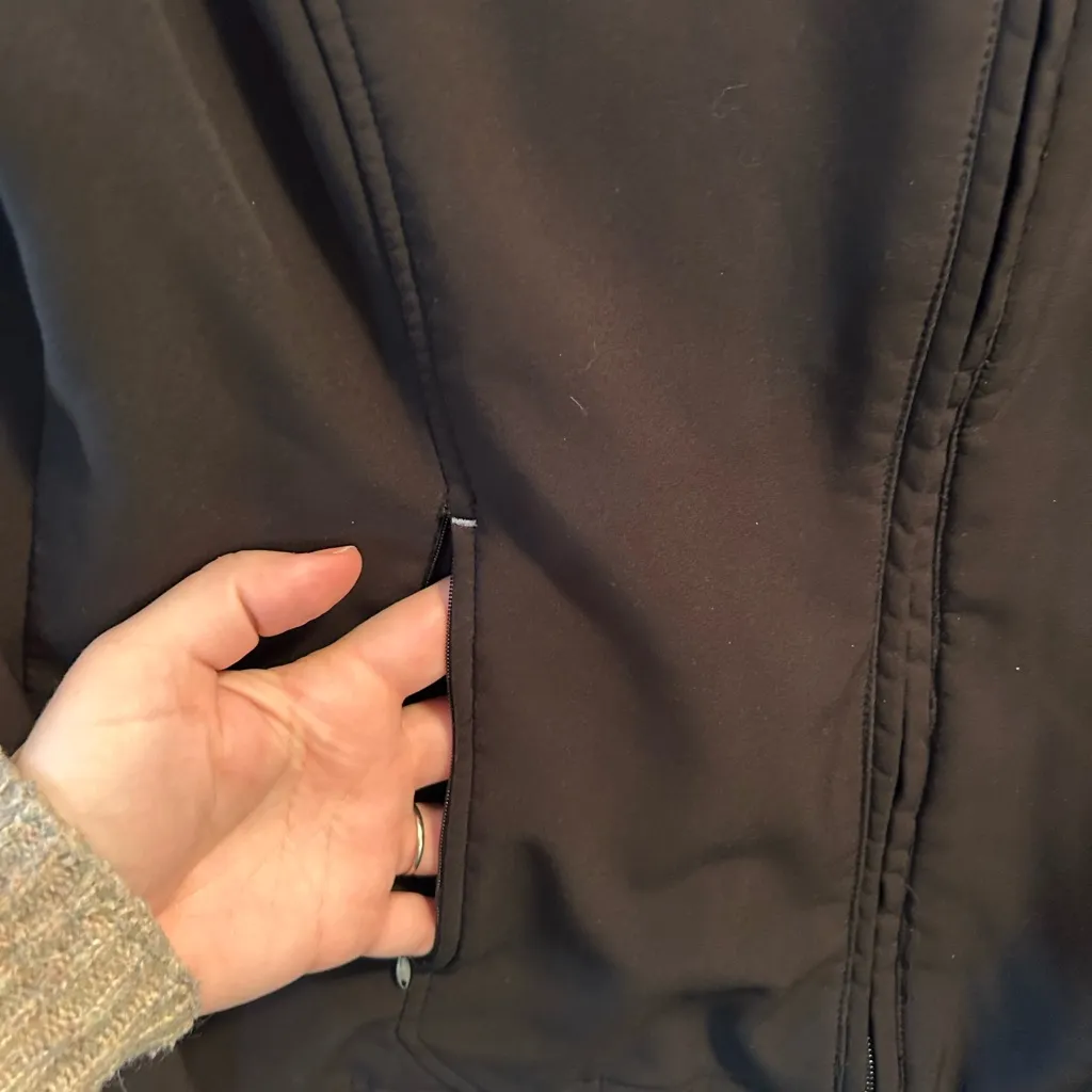 Snozu  Fleece Lined Lightweight Jacket/Coat—Large Black - Image 4