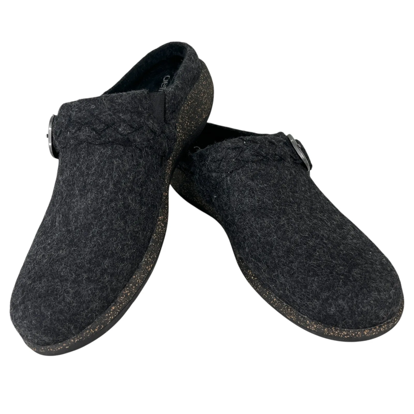 Aetrex Libby Comfort Clog 41 Black Charcoal Wool 10 - Image 13