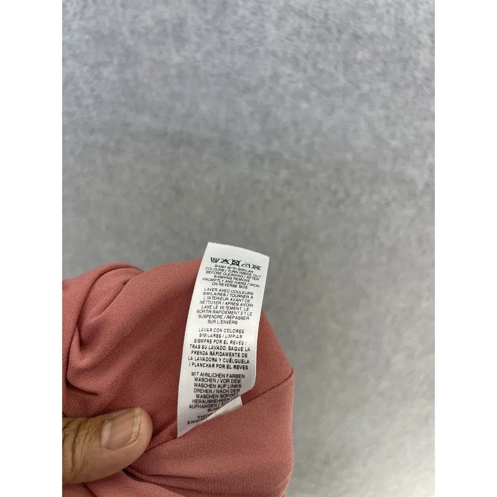 Asos Women's Dress Sleeveless Solid Pink Size 6 V Neck Tank - Image 3