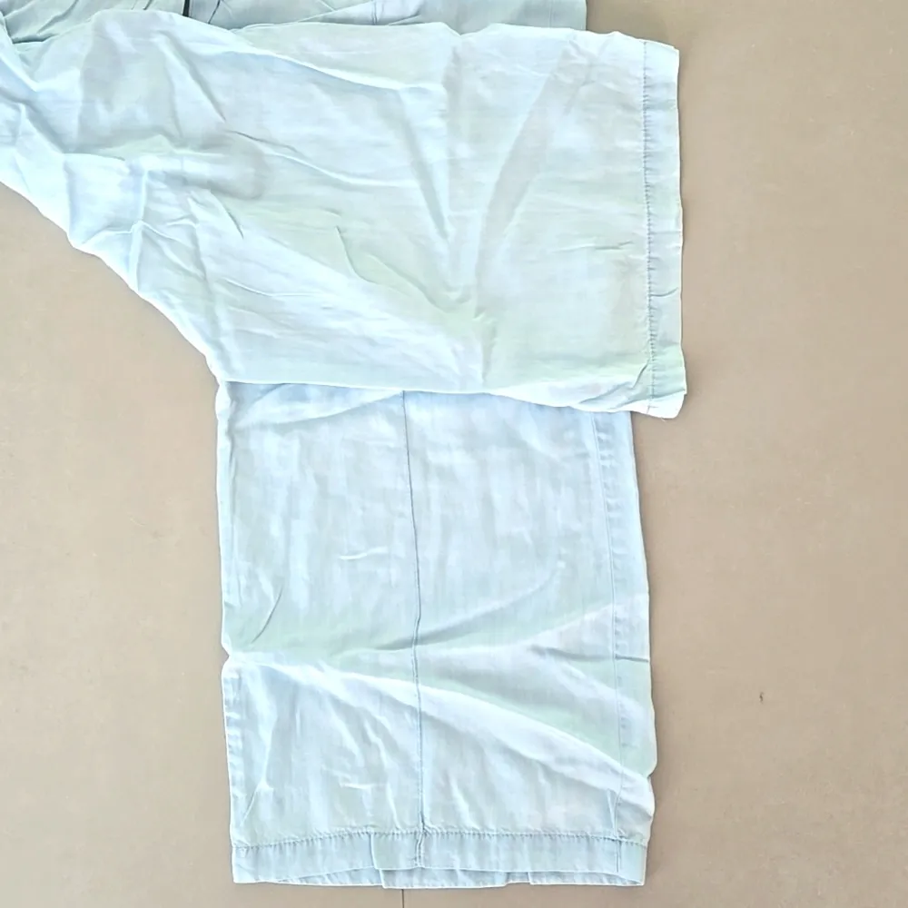 Zara Light Blue High Rise Wide Leg Casual Pants - Image 2