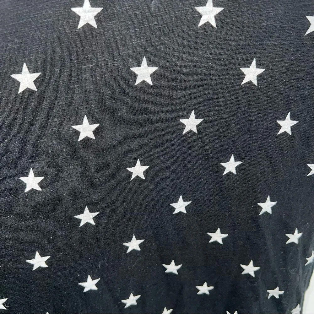 Victoria Secret PINK Tank Pajama Racer Back Top in Black w/White Stars-Size M - Image 3