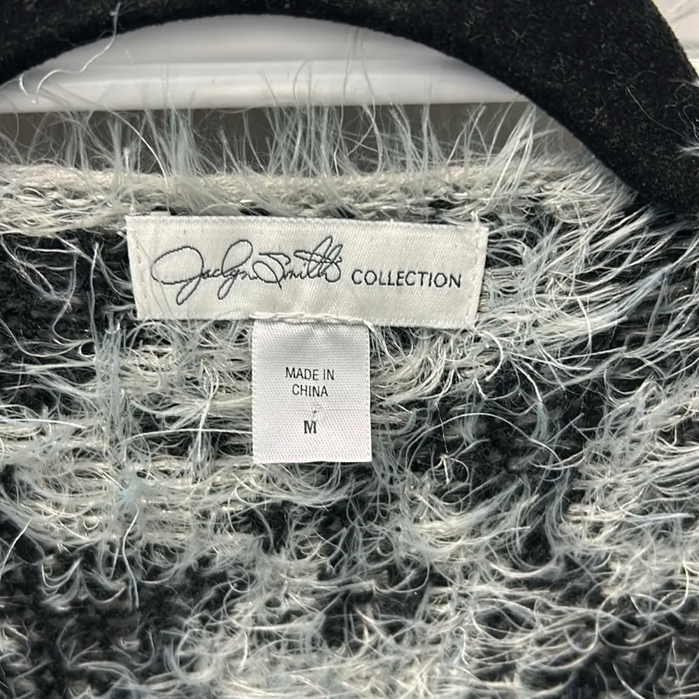 Jaclyn smith gray leopard open cardigan - Image 2