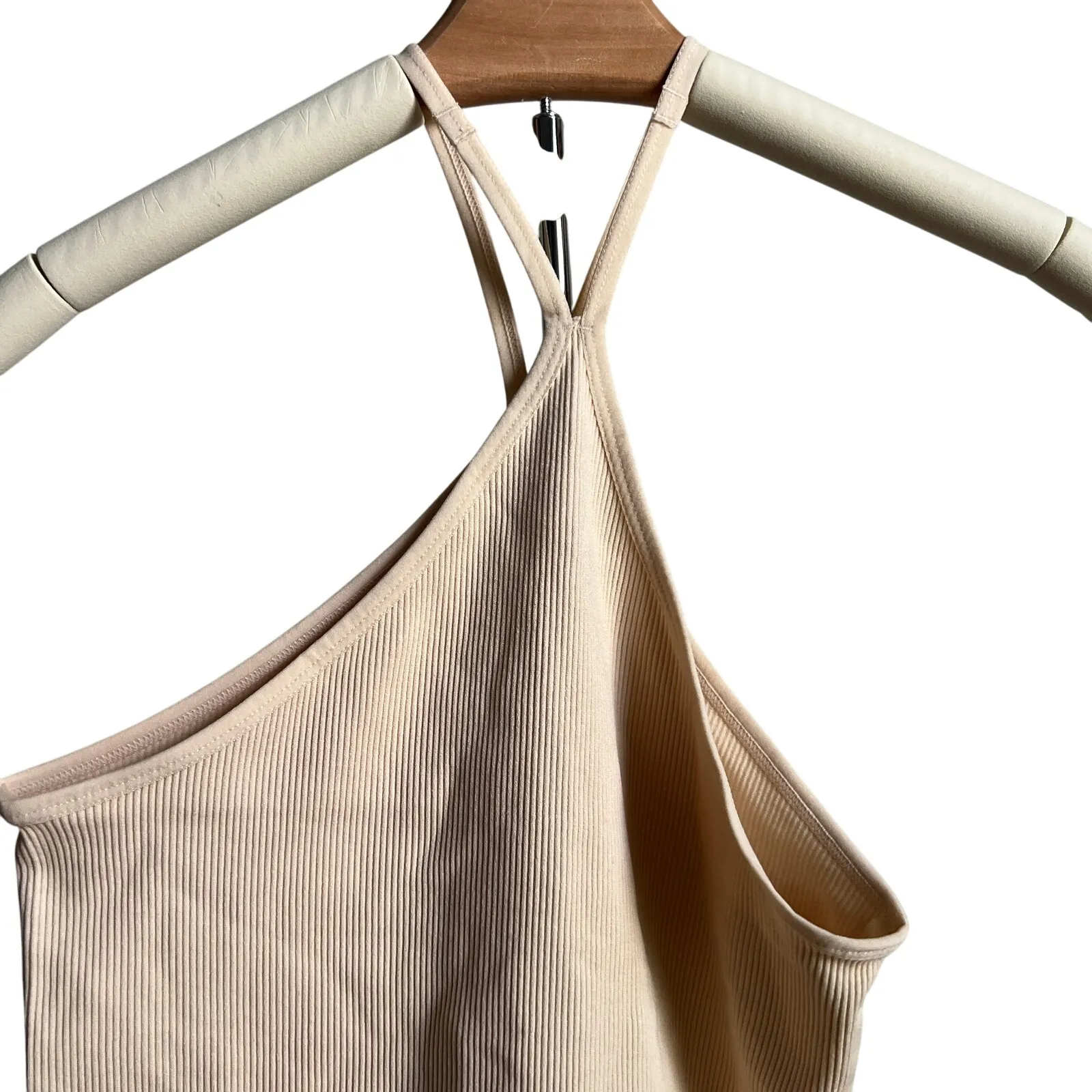 Wild Fable Women's Beige Halter Seamless Bodysuit - Size Medium - NWT - Image 2