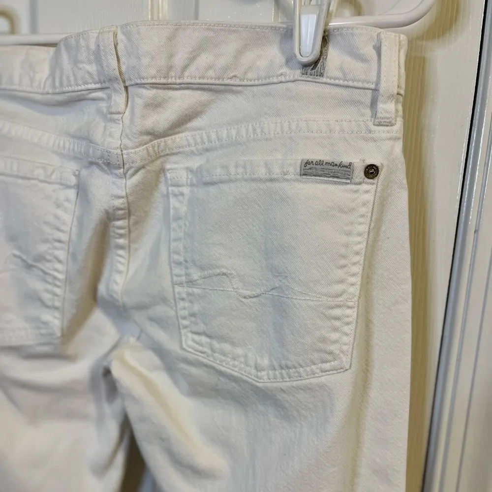 7 for all Mankind Josephina Skinny Boyfriend White Jeans - Image 9