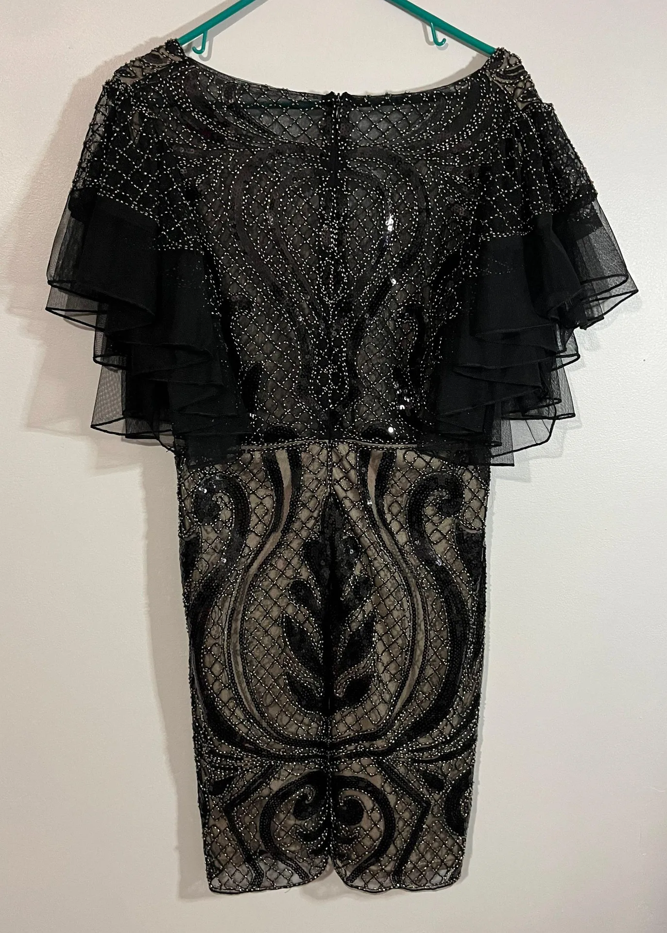 Lulus Black Sequin Beaded Dress - Image 3