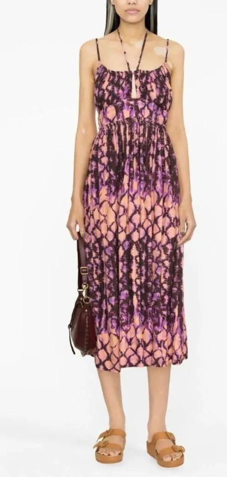 Ulla Johnson Freya Open Back Dress Bohemian Sundress Wisteria Womens 2 - Image 4