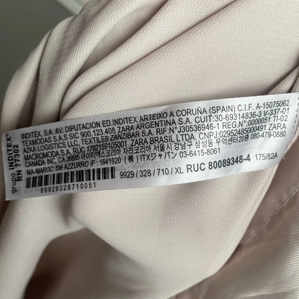 Zara Lightweight Pants Women’s Size XL Cream - Image 16