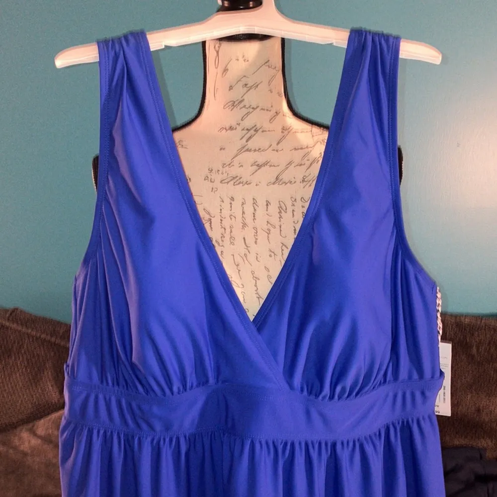 NWT Sonnet Shores Road to Morocco Swim dress, Size 22W Blue - Image 2