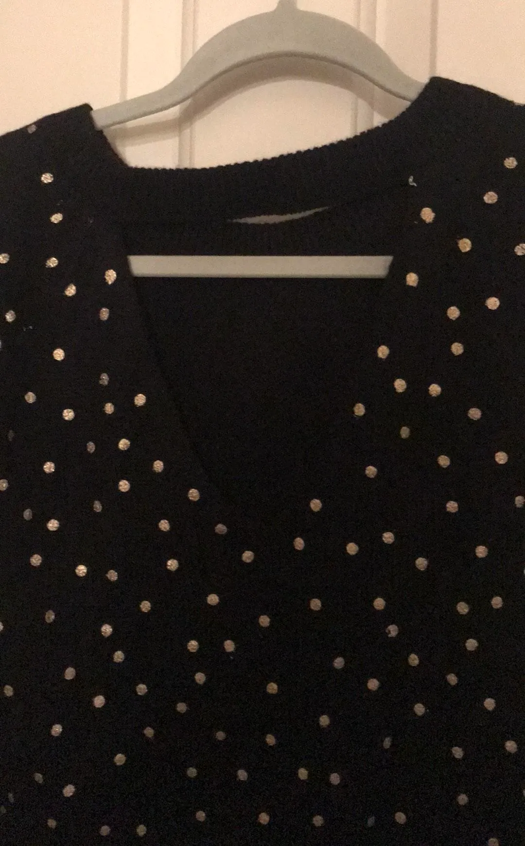 Black And Gold Polka Dot Sweater s - Image 5