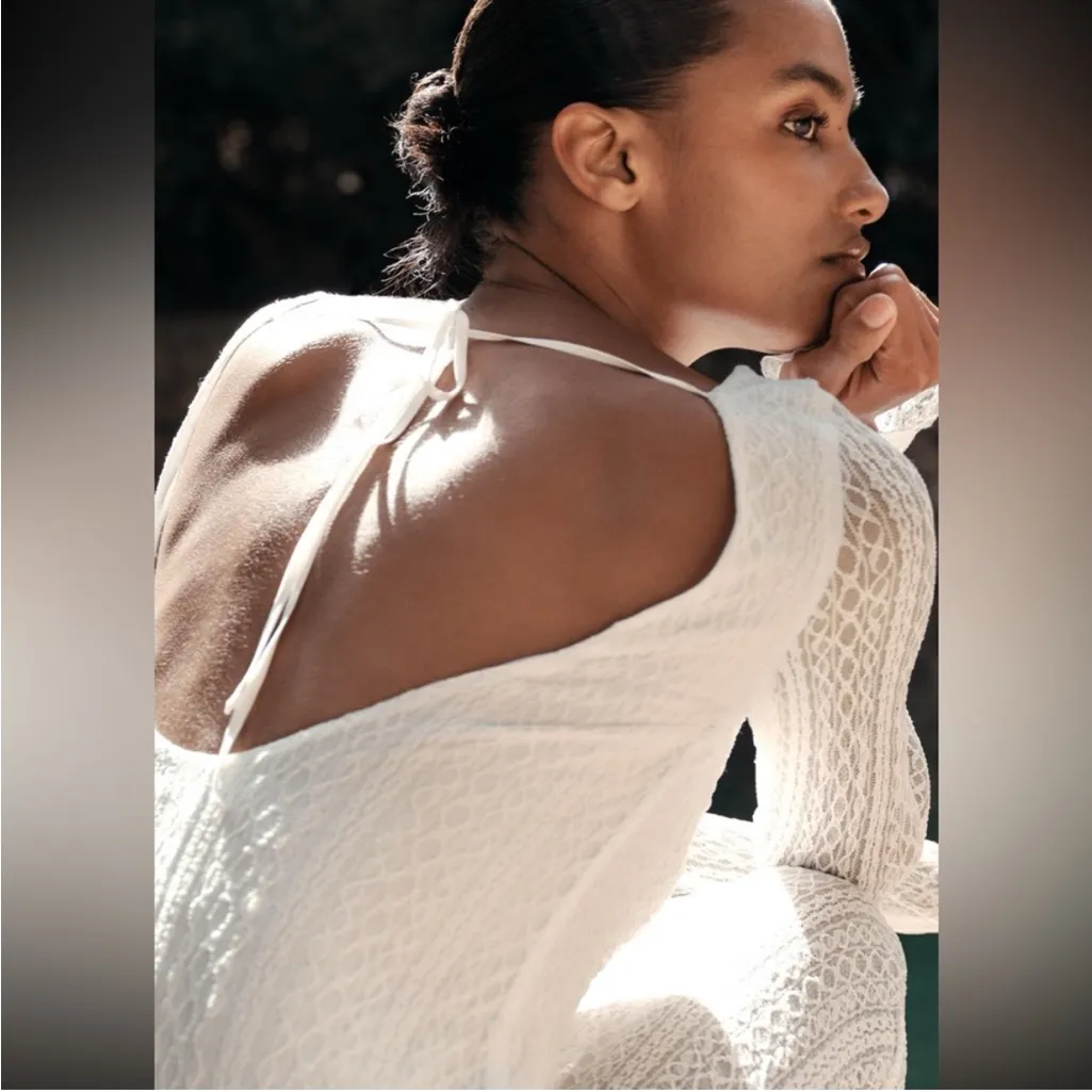 Zara Round Back Lace Midi Dress Brand New with Tags NWT Size Medium - Image 8